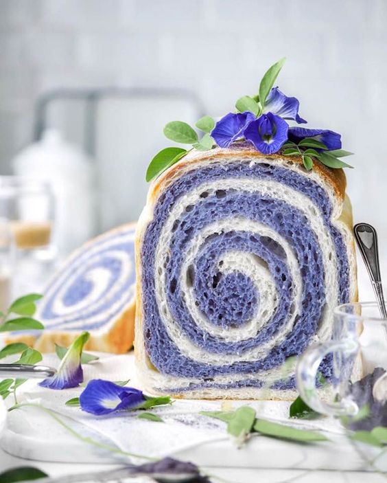 Blue Matcha Bread